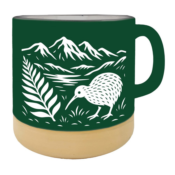 Kiwi Ceramic Adventure Mug-Green