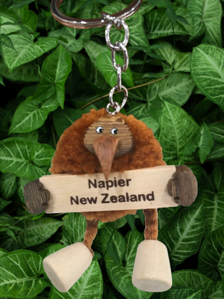 Pom Pom Kiwi with Napier New Zealand Keyrings
