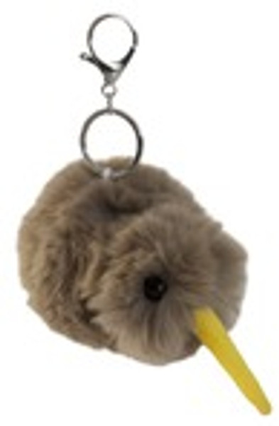Pom Pom Fluffy Kiwi Keyring
