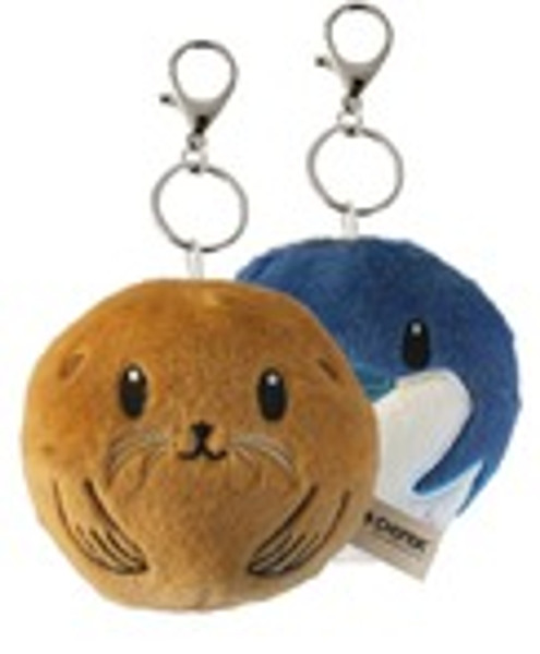 penguin And Seal 2 Sided Plush Keyring