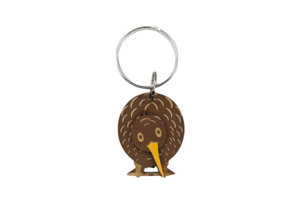 Handcrafted wood Kiwi keyring  |  Made in NZ