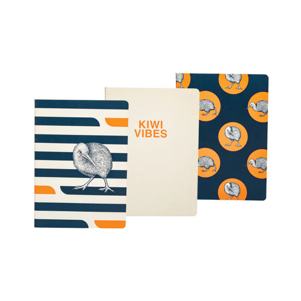 Set of 3 Soft Cover Kiwi Notebooks