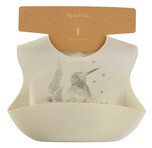 babies 6+ months silicone bib with Kiwi design