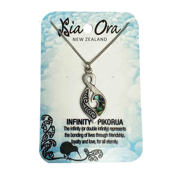 Pewter pendant with Paua-infinity