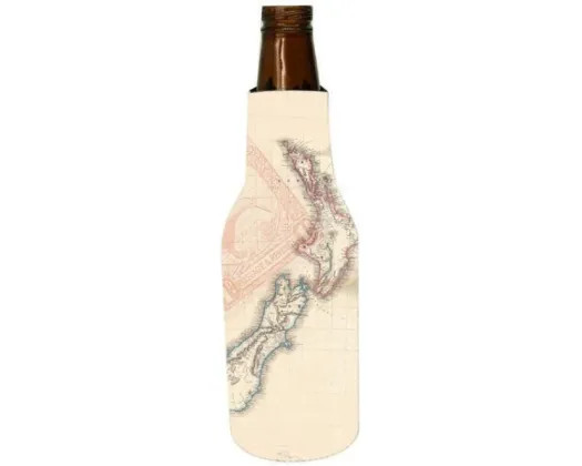 NZ Bottle Cooler with retro map of NZ