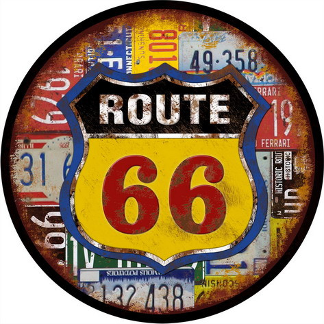 Metal Bottle Cap Route 66