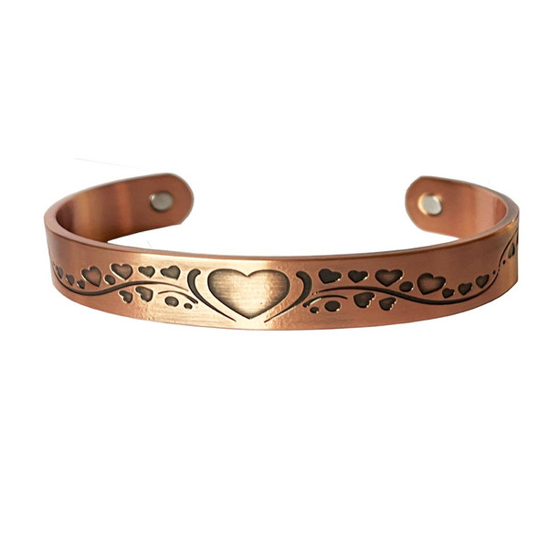 Genuine Copper Bracelet-Hearts