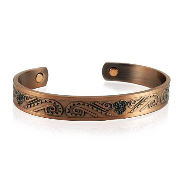 Genuine Copper Bracelet- Koru Tiki