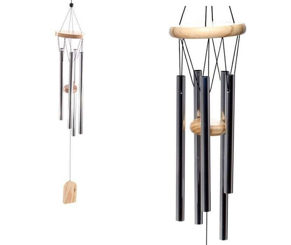 Wooden Wind Chime with Metal Tubes 58cm
