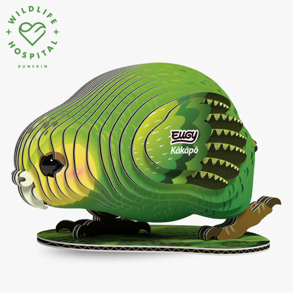 NZ Kakapo green parrot 3D cardboard kitset model