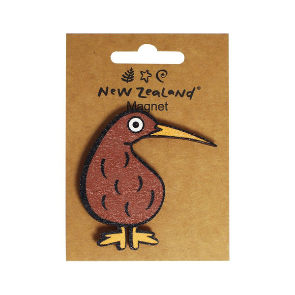 Magnet Wooden NZ Kiwi Bird 6.7cm