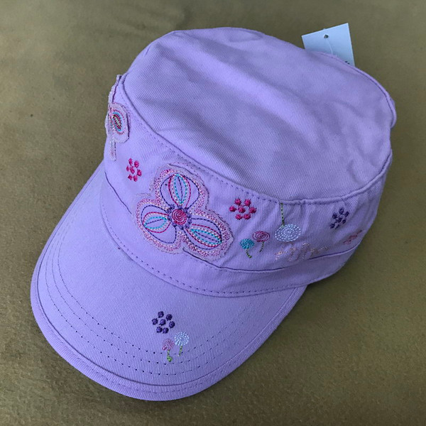 Purple patchwork butterfly cap - 49cm