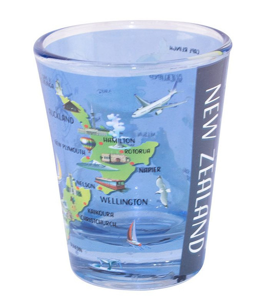 New Zealand Map Shot Glass