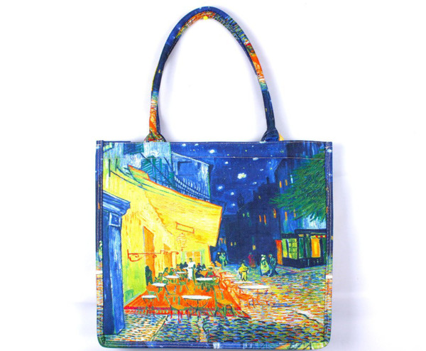 Cafe terrace at  night design tote bag