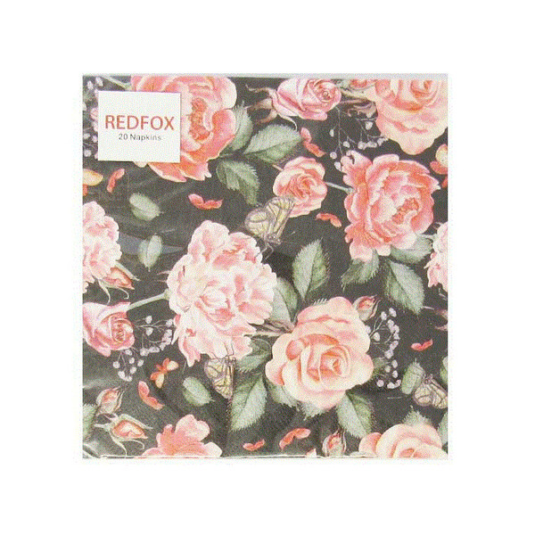 Rose And Butterfly Napkin