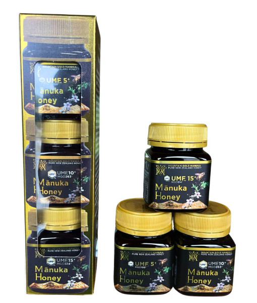 3 Pack Honey Gift pack of  Manuka Honey 5+, 10+, 15+ | (3 x 110g)