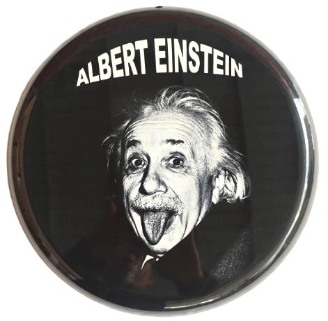 Albert  Einsten Round Metal Sign