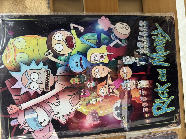 Retro Tin Sign- Rick And Morty