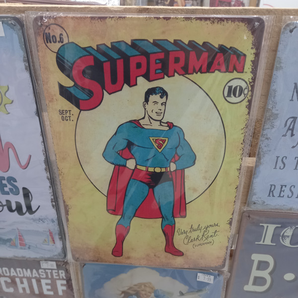 Retro Tin Sign- Superman
