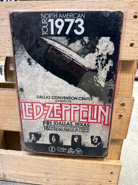 Retro Tin Sign-Led-Zeppelin North America Tour 1973