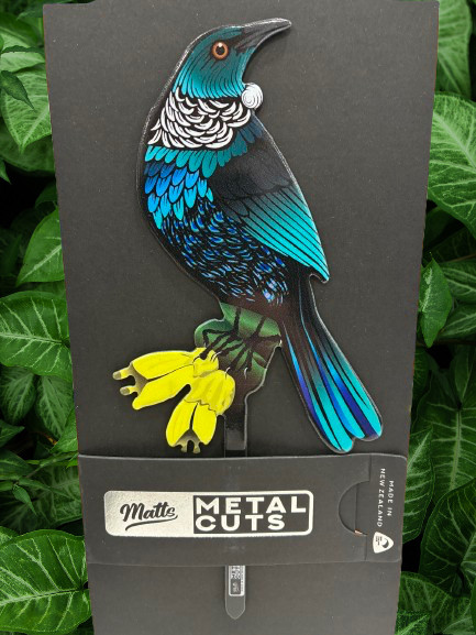 NZ birds colour metal art - various designs - NZ tui