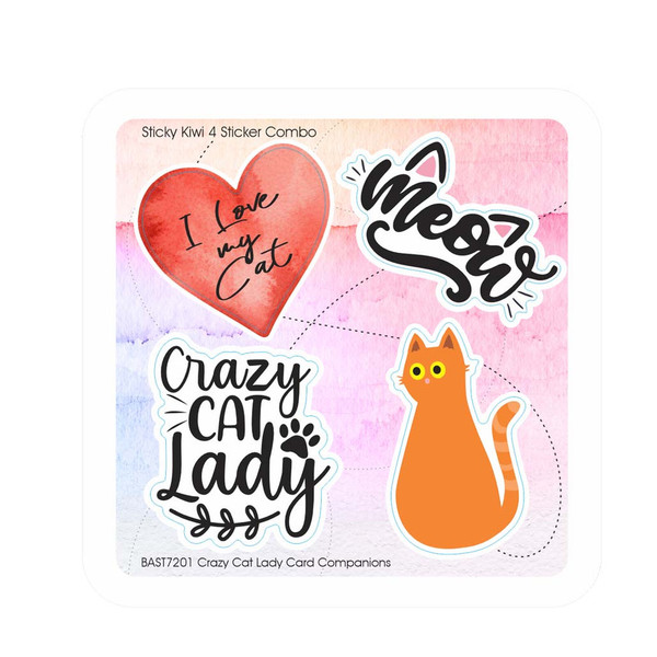 Set of 4 stickers - cats