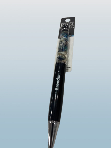 Brendon Paua Shell Pen | NZ Souvenir Gift | Bold style font