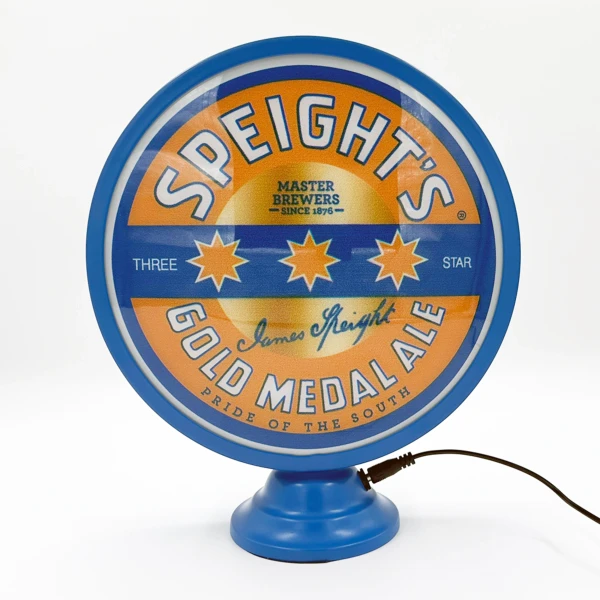 Speights logo on LED lamp