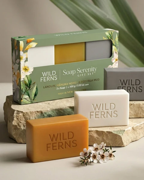 New Zealand made soap gift set | manuka honey, Lanolin and Rotorua mud