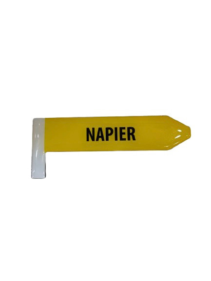 Yellow Napier New Zealand road sign souvenir magnet