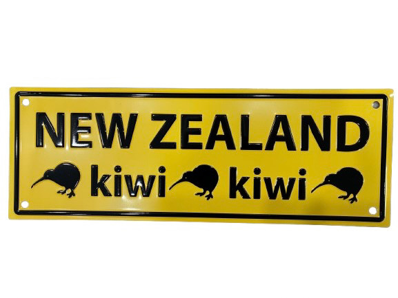 New Zealand Souvenir Number Plate Tin sign - Kiwi Crossing