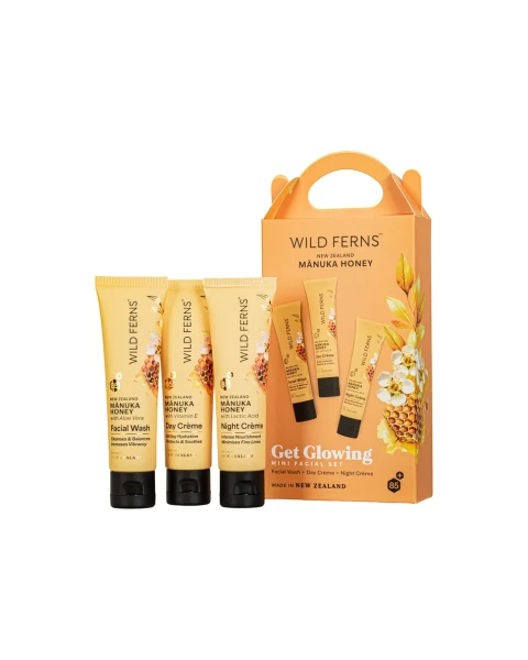 Manuka Honey Mini Facial Set - Facial Wash, Day Crème & Night Crème
