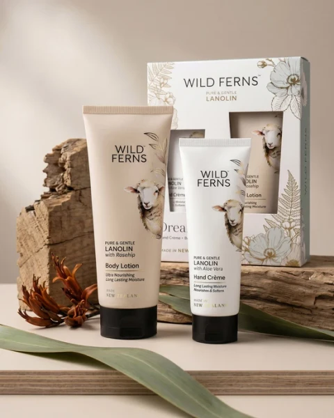NZ lanolin skin care Gift Set - hand creme and body lotion