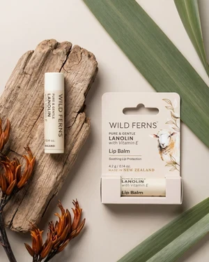 Wild Ferns Lanolin Lip Balm with Vitamin E 4.2g