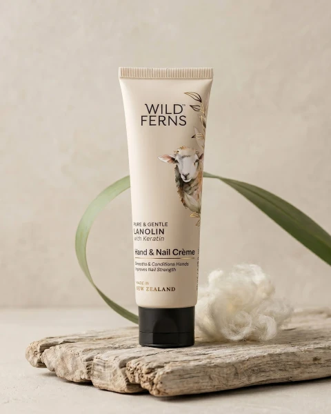 Wild Ferns Lanolin Hand & Nail Crème with Keratin - 80ml