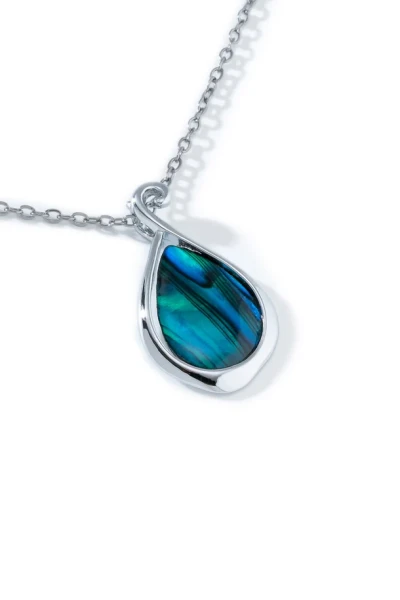 NZ Paua Shell Necklace | Teardrop