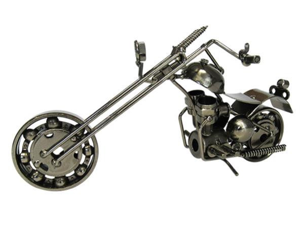 Steampunk style metal motorbike ornament (model version J)