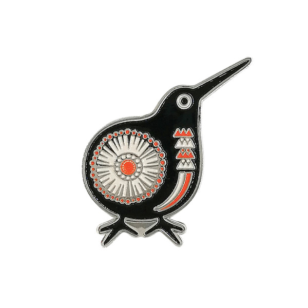 Retro Kiwi - lapel pin