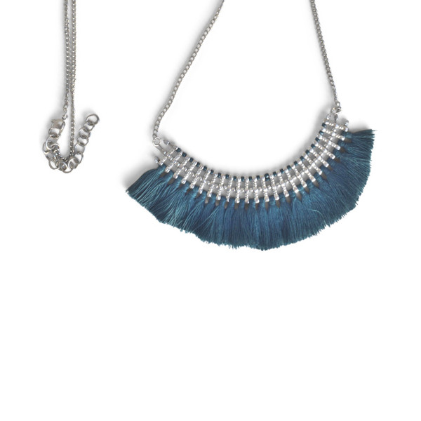 Wide tassel drop pendant (available in 5 colours)