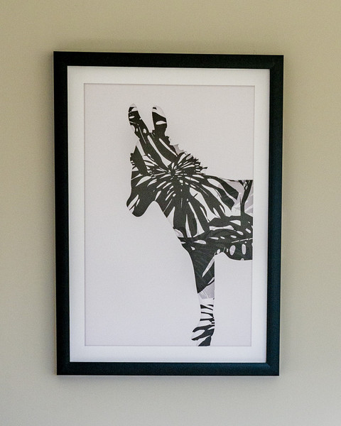 Zebra Print Framed (Black & White)