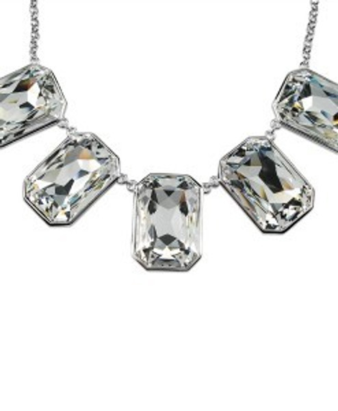 Swarovski Crystal Necklace - Emerald Cut Belinda - 40+5cm Emerald Cut Necklace Crystal R