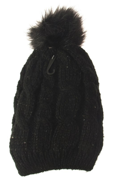 PomPom Beanie with Sequins and lining (comes in lots of colours)