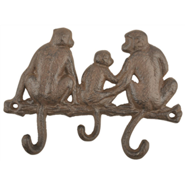 Cast Iron  Monkey tail x3 hooks