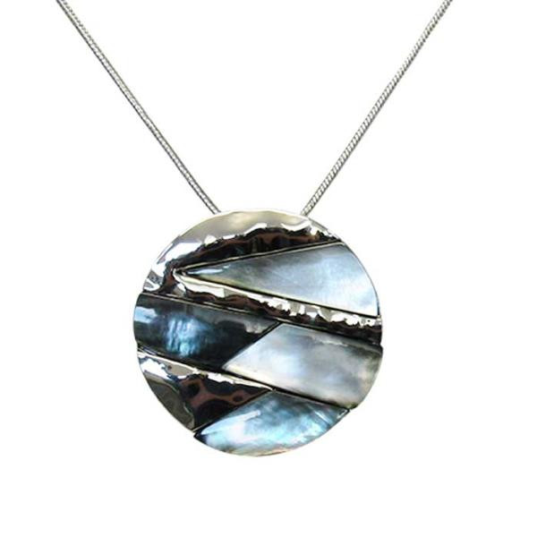 Sea & Sky shell on silver pendant