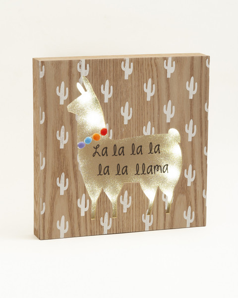 Light up Llama light Box - la la la la la llama