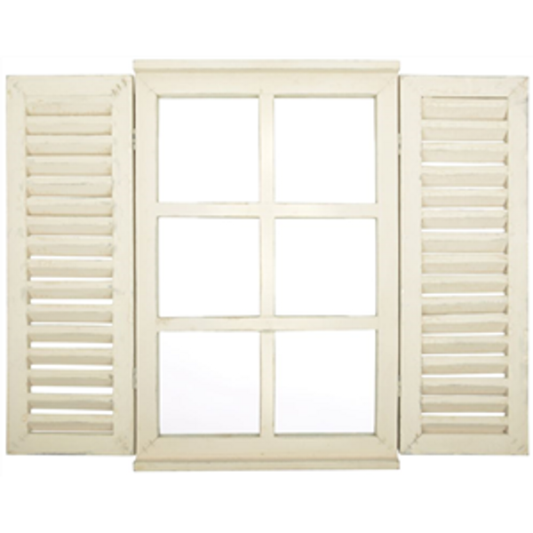 Window mirror with doors