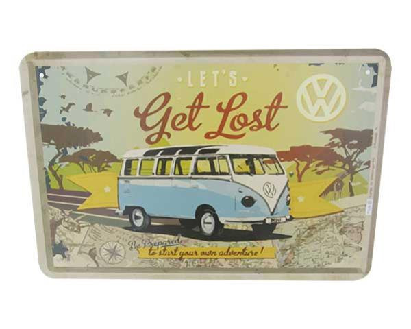 retro Vintage Style Tin Plaque - get lost