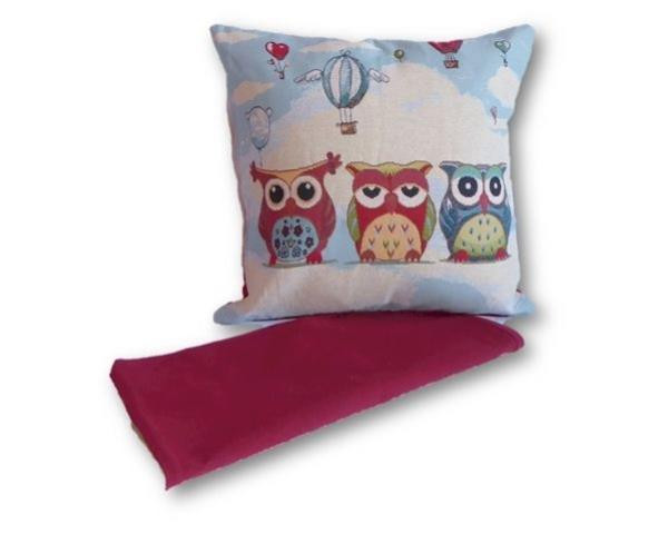 Cushion Cover - Owls and Balloons