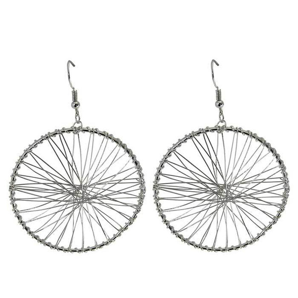 Silver dream weave earrings on hooks
