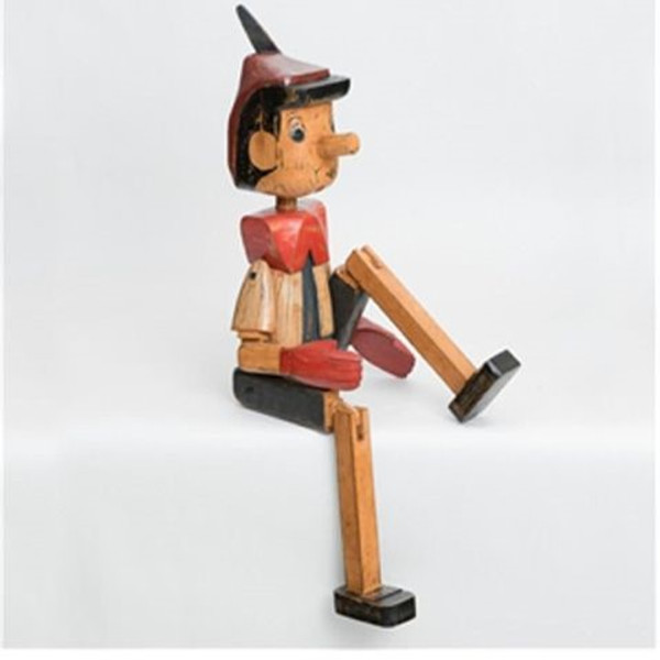 Wooden Hand Carved Vintage style Pinocchio Extra Large 100cm